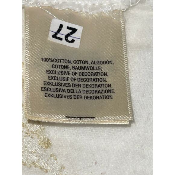 Anthropologie FLOREAT Atley White Floral Embroidered Peasant Blouse - Size L - Picture 9 of 11